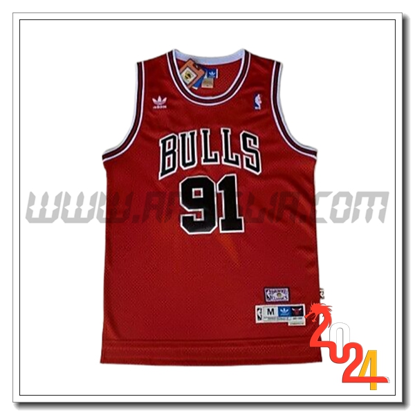 Maglia Chicago Bulls (RODMAN #91) 2024/25 Rosso