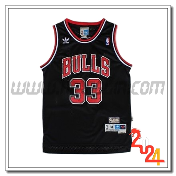 Maglia Chicago Bulls (PIPPEN #33) 2024/25 Nero/Rosso