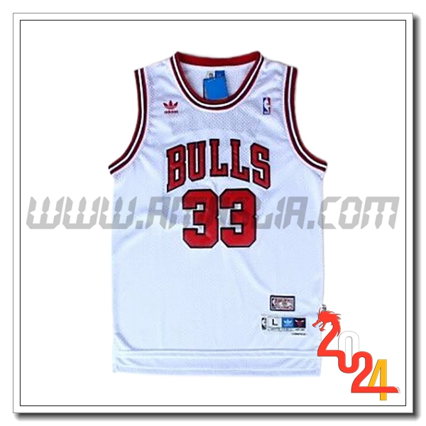 Maglia Chicago Bulls (PIPPEN #33) 2024/25 Bianco/Rosso
