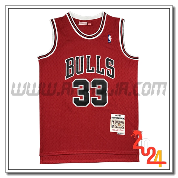 Maglia Chicago Bulls (PIPPEN #33) 2024/25 Rosso/Nero