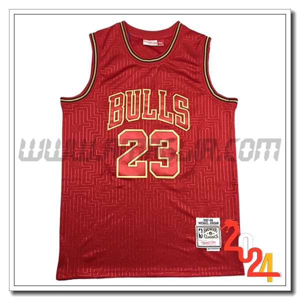 Maglia Chicago Bulls (JORDAN #23) 2024/25 Rosso/Giallo