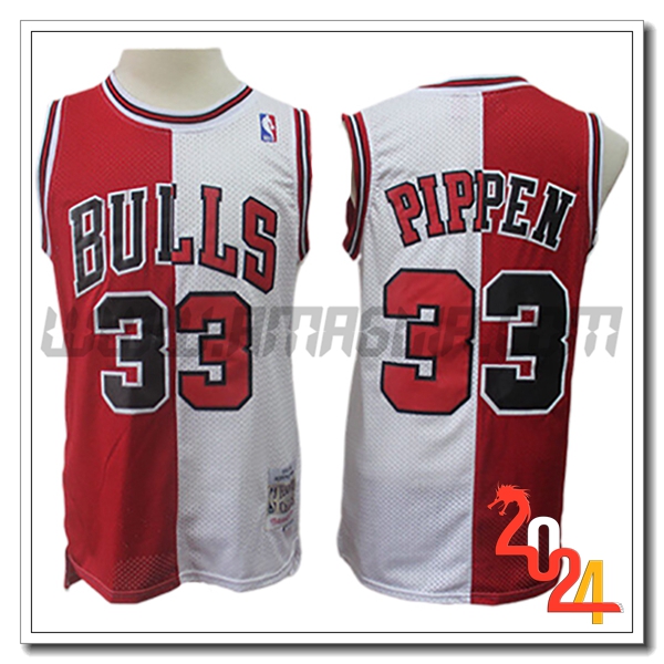 Maglia Chicago Bulls (PIPPEN #33) 2024/25 Rosso/Bianco/Nero