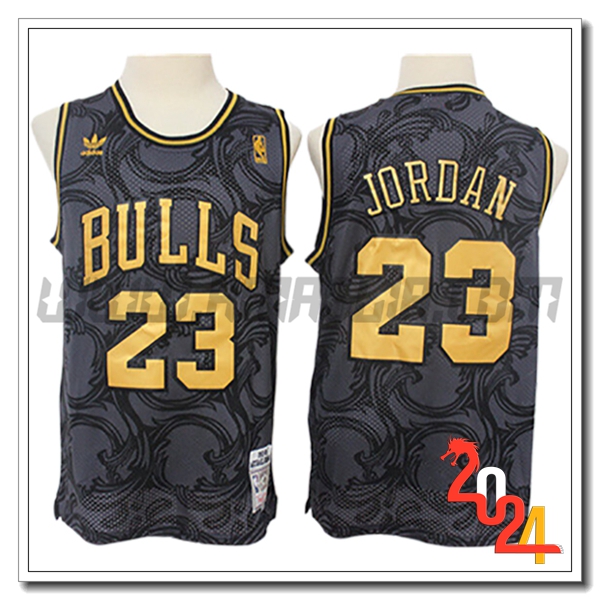 Maglia Chicago Bulls (JORDAN #23) 2024/25 Nero/Grigio/Giallo