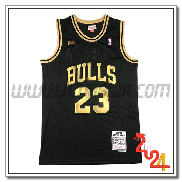 Maglia Chicago Bulls (JORDAN #23) 2024/25 Nero/Giallo -02
