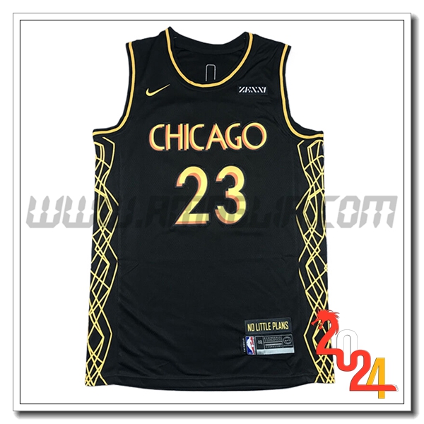 Maglia Chicago Bulls (JORDAN #23) 2024/25 Nero/Giallo -04