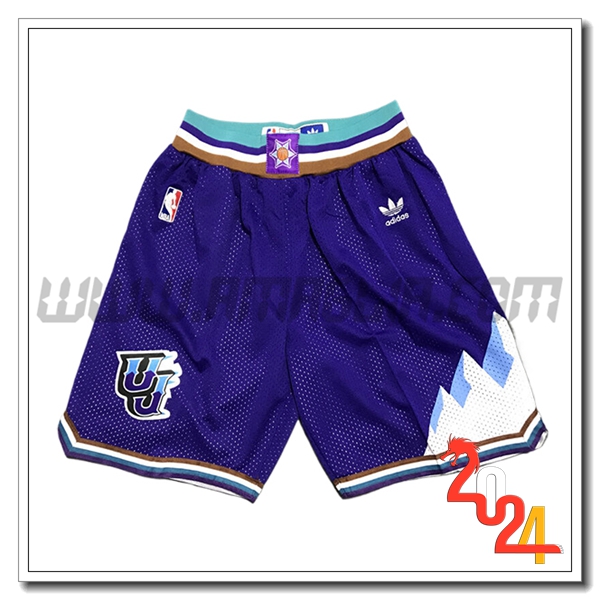 Pantaloncini NBA Utah Jazz 2024/25 viola/Bianco -02