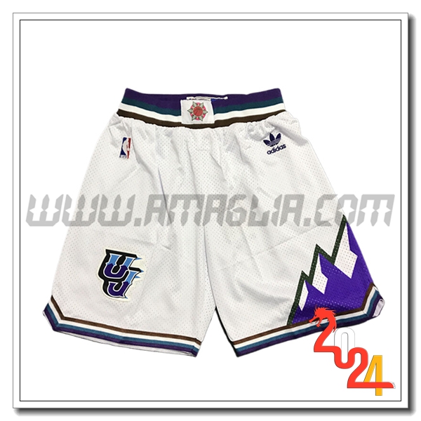 Pantaloncini NBA Utah Jazz 2024/25 Bianco/viola