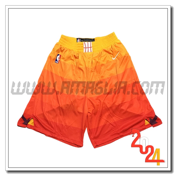 Pantaloncini NBA Utah Jazz 2024/25 Arancia