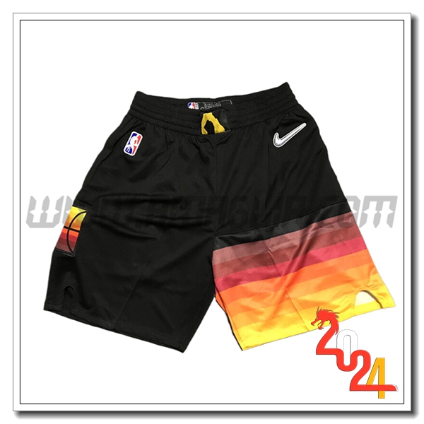 Pantaloncini NBA Utah Jazz 2024/25 Nero/Arancia