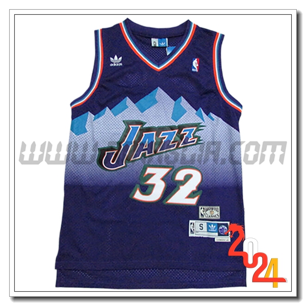 Maglia Utah Jazz (MALONE #32) 2024/25 viola/Bianco