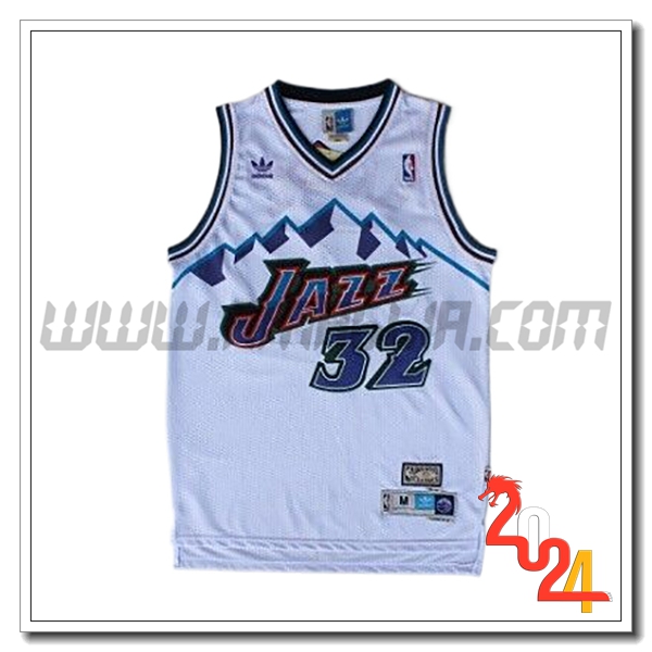 Maglia Utah Jazz (MALONE #32) 2024/25 Bianco/viola