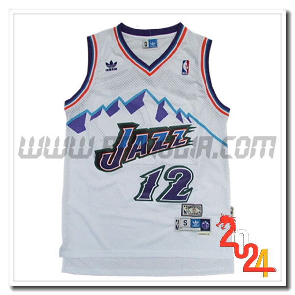 Maglia Utah Jazz (STOCKTON #12) 2024/25 Bianco