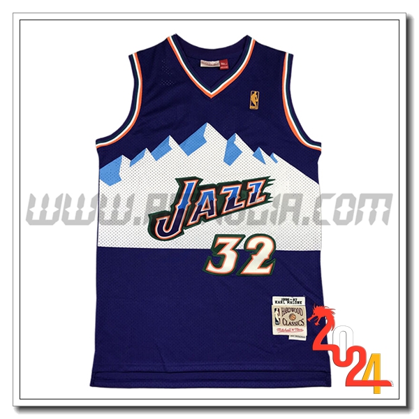 Maglia Utah Jazz (MALONE #32) 2024/25 viola/Bianco -02