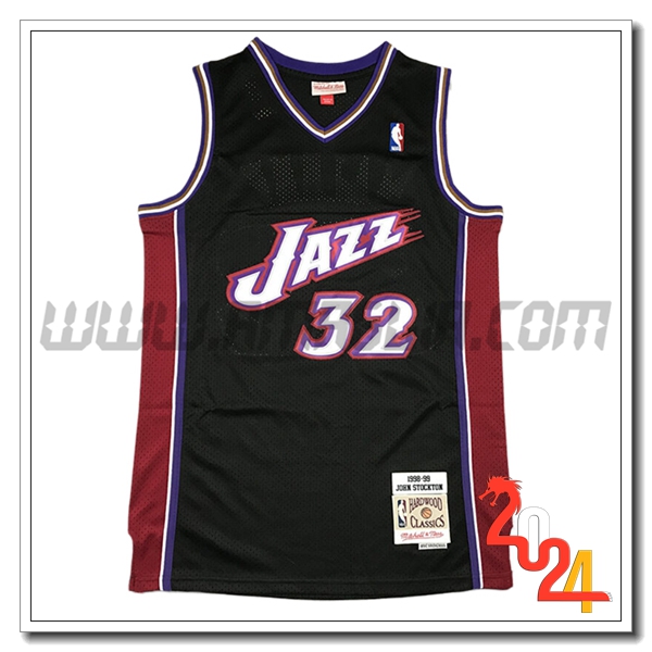 Maglia Utah Jazz (MALONE #32) 2024/25 Nero/viola