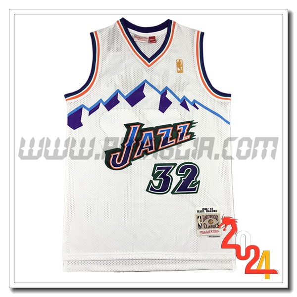 Maglia Utah Jazz (MALONE #32) 2024/25 Bianco
