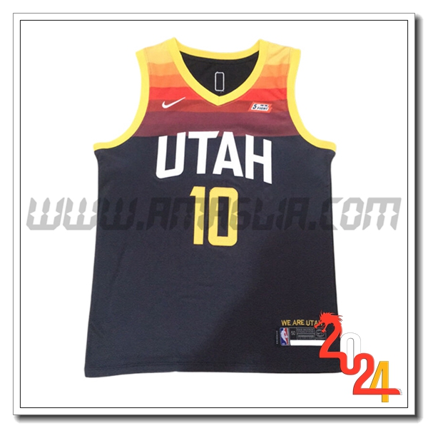 Maglia Utah Jazz (CONLEY #10) 2024/25 Nero/Giallo