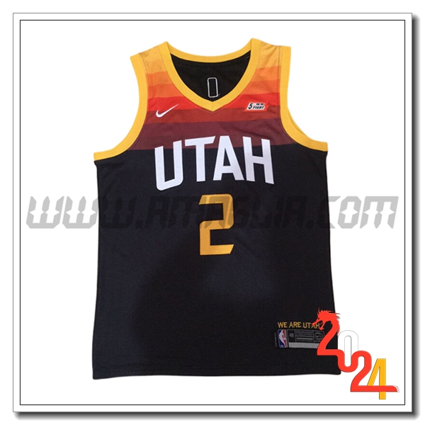 Maglia Utah Jazz (INGLES #2) 2024/25 Nero/Giallo
