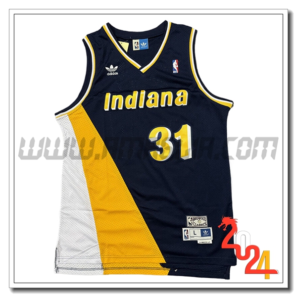 Maglia Indiana Pacers (MILLER #31) 2024/25 Blu/Giallo/Bianco
