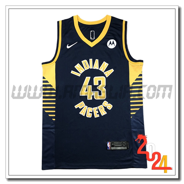 Maglia Indiana Pacers (SIAKAM #43) 2024/25 Blu Scuro