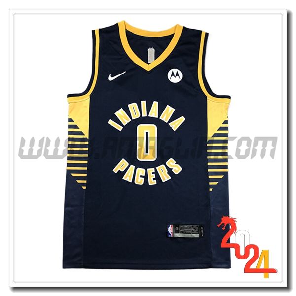 Maglia Indiana Pacers (HALIBURTON #0) 2024/25 Blu Scuro
