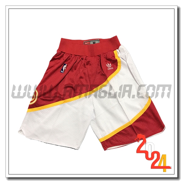Pantaloncini NBA Atlanta Hawks 2024/25 Bianco/Rosso