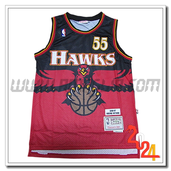 Maglia Atlanta Hawks (MUTOMBO #55) 2024/25 Rosso/Nero