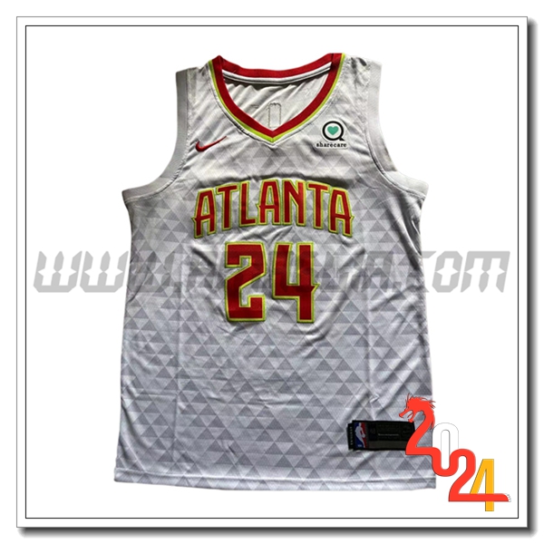 Maglia Atlanta Hawks (FERNANDO #24) 2024/25 Bianco/Rosso