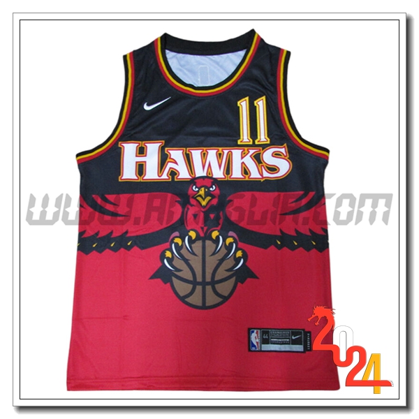 Maglia Atlanta Hawks (YOUNG #11) 2024/25 Rosso/Nero