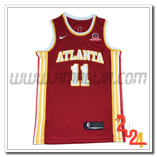 Maglia Atlanta Hawks (YOUNG #11) 2024/25 Rosso/Giallo