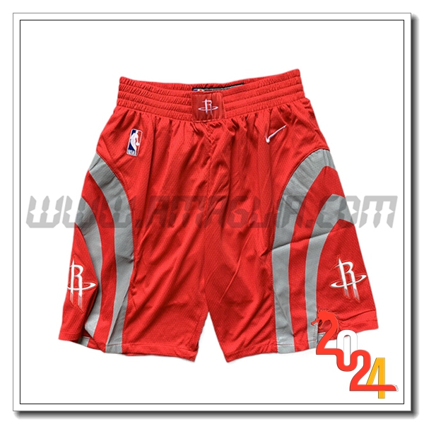 Pantaloncini NBA Houston Rockets 2024/25 Rosso/Grigio