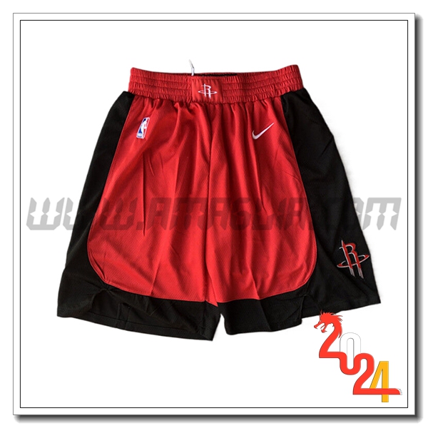 Pantaloncini NBA Houston Rockets 2024/25 Rosso/Nero