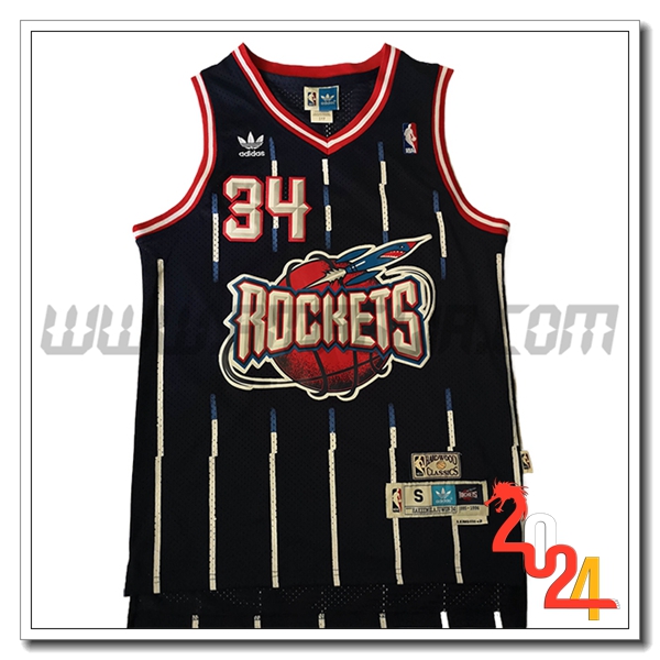 Maglia Houston Rockets (OLAJUWON #34) 2024/25 Nero