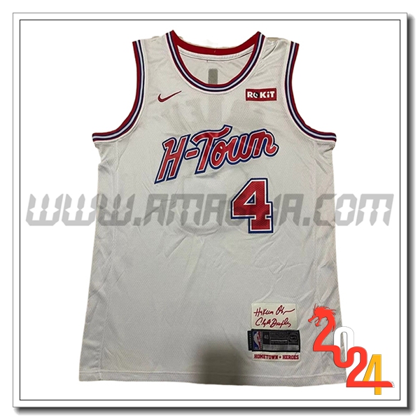 Maglia Houston Rockets (GREEN #4) 2024/25 Bianco/Rosso