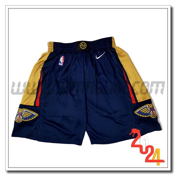Pantaloncini NBA New Orleans Pelicans 2024/25 Blu/Giallo
