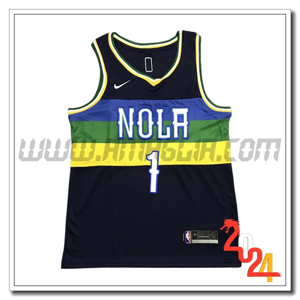 Maglia San New Orleans Pelicans (WILLIAMSON #1) 2024/25 Nero