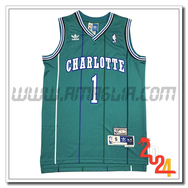 Maglia Charlotte Hornets (BOGUES #1) 2024/25 Verde