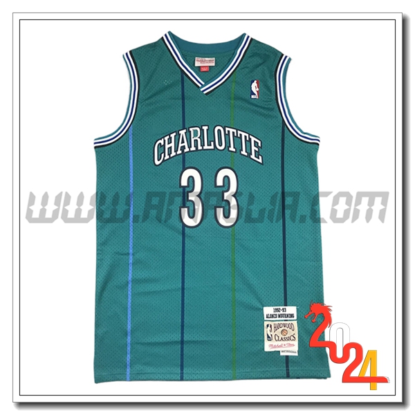 Maglia Charlotte Hornets (MOURNING #33) 2024/25 Verde