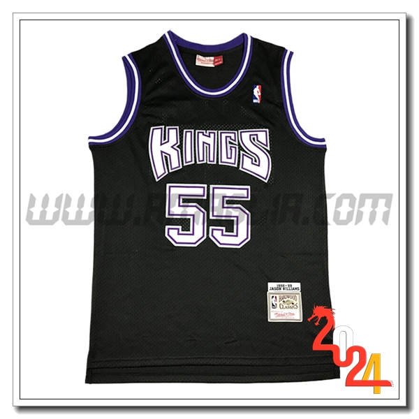 Maglia Sacramento Kings (WILLAMS #55) 2024/25 Nero/Bianco