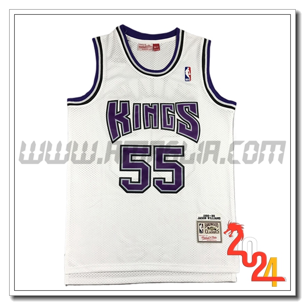 Maglia Sacramento Kings (WILLAMS #55) 2024/25 Bianco/viola -02