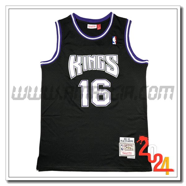 Maglia Sacramento Kings (STOJAKOVIC #16) 2024/25 Nero/Bianco