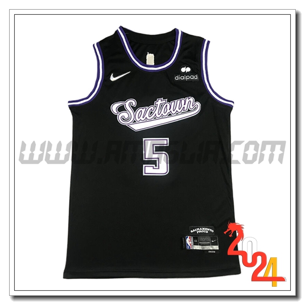 Maglia Sacramento Kings (FOX #5) 2024/25 Nero/Bianco