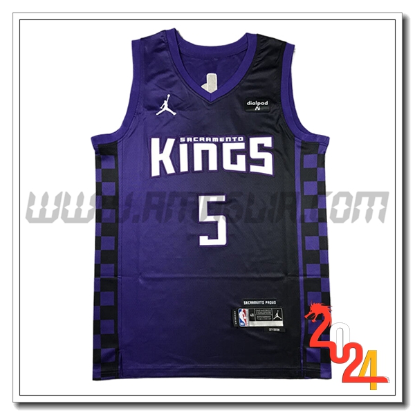 Maglia Sacramento Kings (FOX #5) 2024/25 viola/Nero