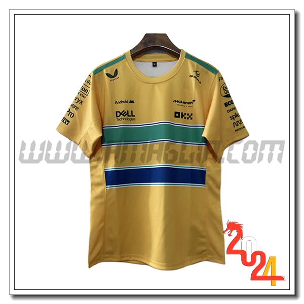 Maglietta F1 McLaren Team Giallo/Blu/Verde 2024