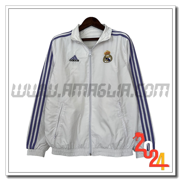 Giacca A Vento Real Madrid Bianco/Blu 2024 2025 -02