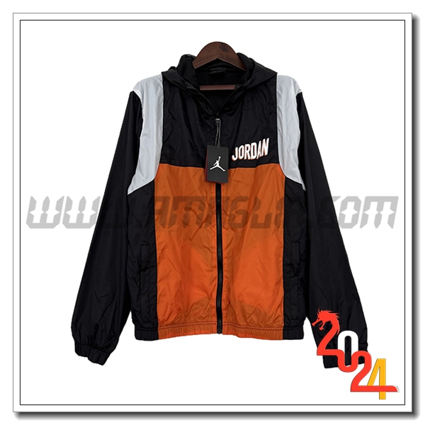Giacca A Vento Jordan Nero/Arancia/Grigio 2024 2025