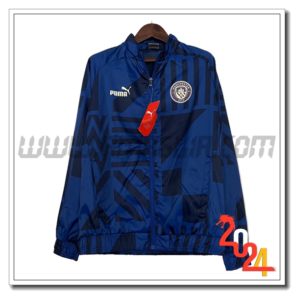 Giacca A Vento Manchester City Blu/Nero 2024 2025