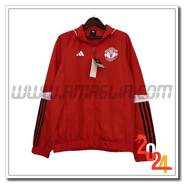 Giacca A Vento Manchester United Rosso 2024 2025