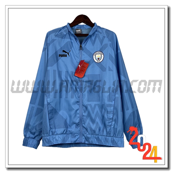 Giacca A Vento Manchester City Blu 2024 2025