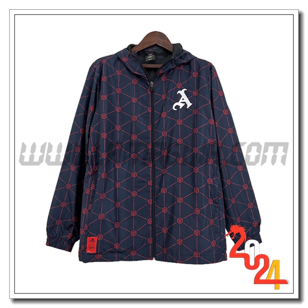 Giacca A Vento Arsenal Blu/Rosso 2024 2025 -03