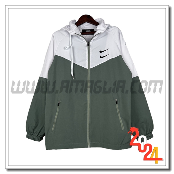 Giacca A Vento Nike Verde/Bianco 2024 2025 -03